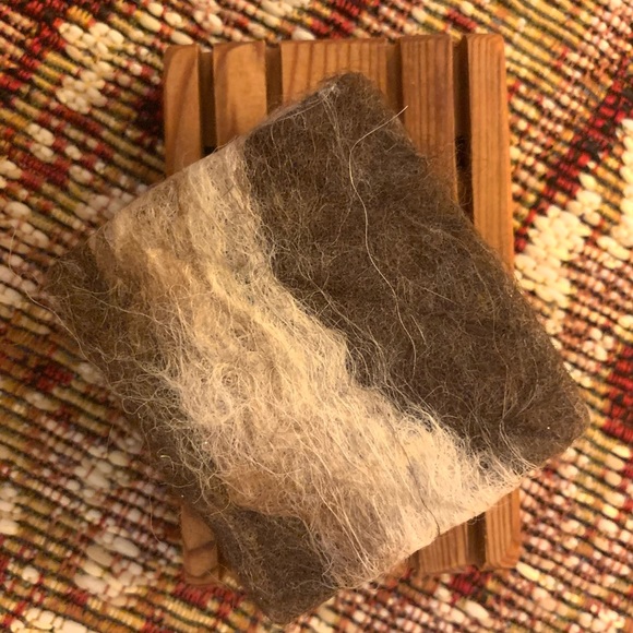 Handmade Goat Milk Soap inside Alpaca Fleece (Lemon Rosemary) - Picture 4 of 12